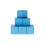 Thumbnail: Cube en bois- 10mm- Bleu