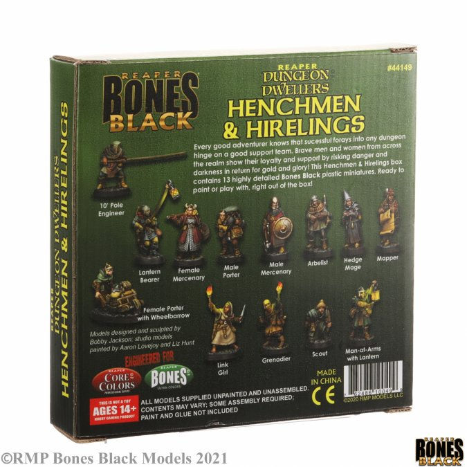 Miniature : Reaper 44149 - HENCHMEN AND HIRELINGS BOXED SET (13)