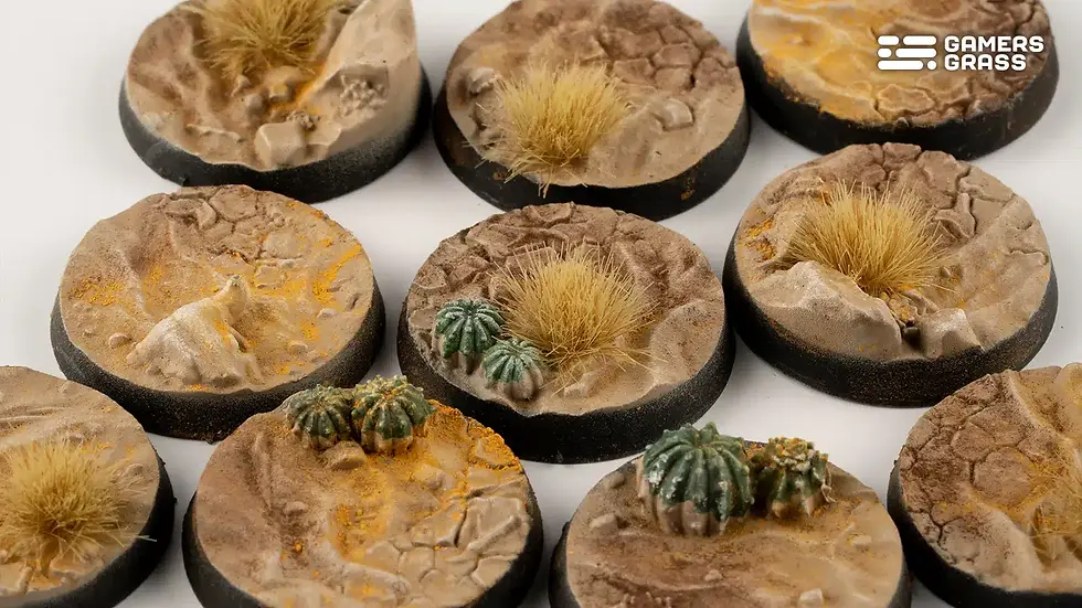 Thumbnail: GAMER GRASS - Deserts of Maahl Bases, Round 25mm (x10)