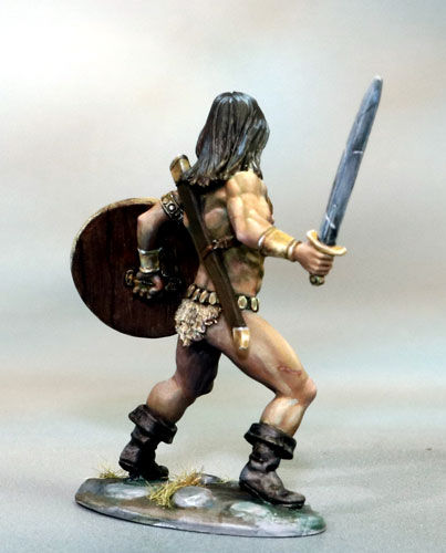 Miniature : Male Barbarian with Sword and Shield - DSM7359