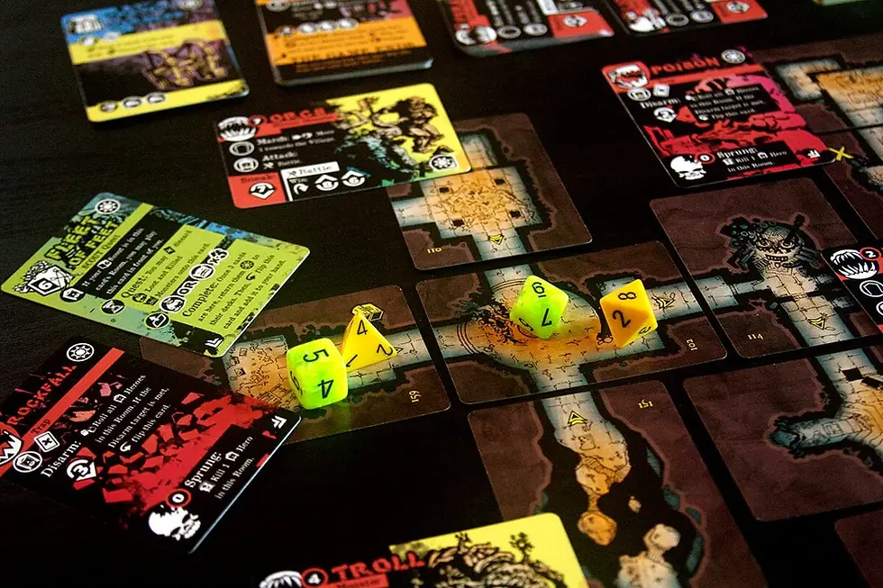 Thumbnail: Jeu de cartes Rollin Kunz The DUNGENERATOR: DIE in a Dungeon – jeu solo / coopér