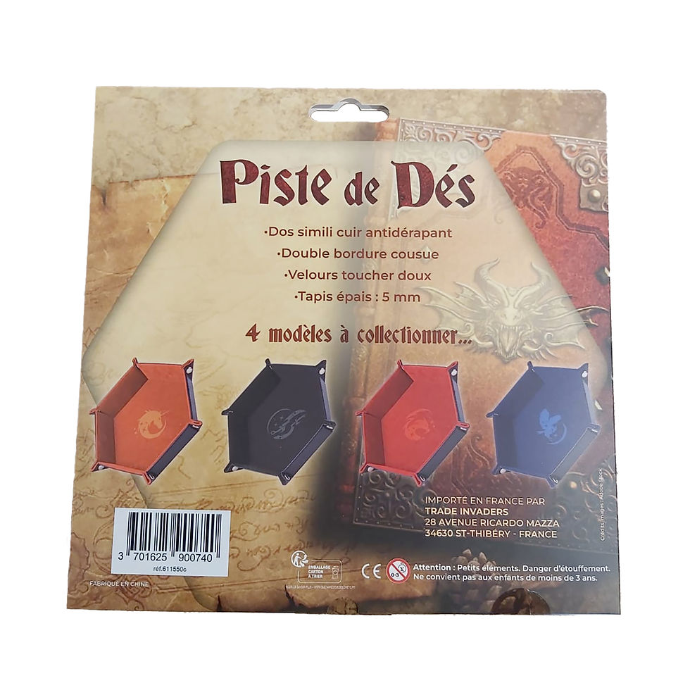 Miniature : Piste de Dés - Hibou Mystique - Cuir et Velours - Bleu