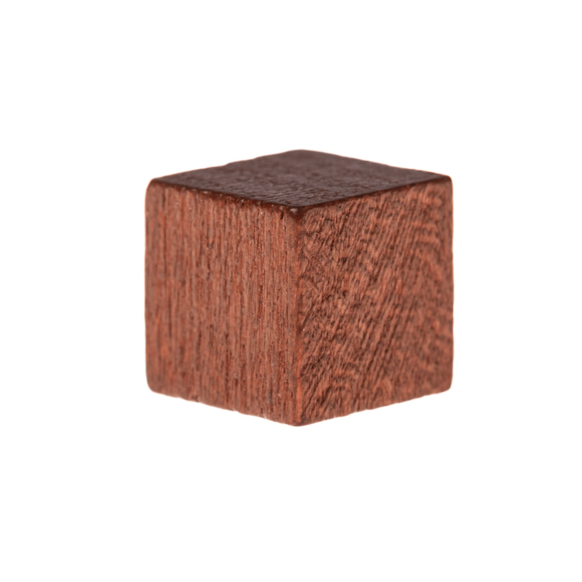 Cube en bois- 10mm- Marron