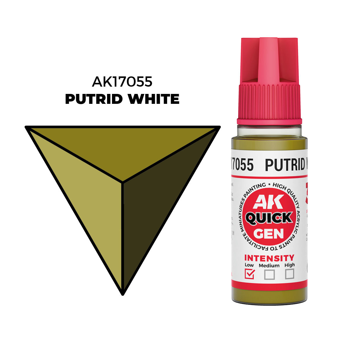 Peinture contraste AK Interactive Putrid White Quick Gen Color 18 ml