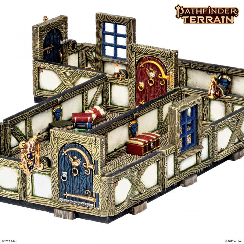 Miniature : DUNGEONS & LASERS - Pathfinder Terrain : City of Absalom 1/2 Height Walls