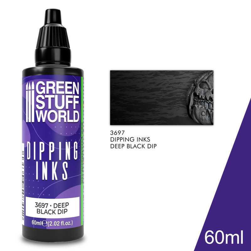 Peintures Dipping inks 60 ml - Deep Black Dip - GSW