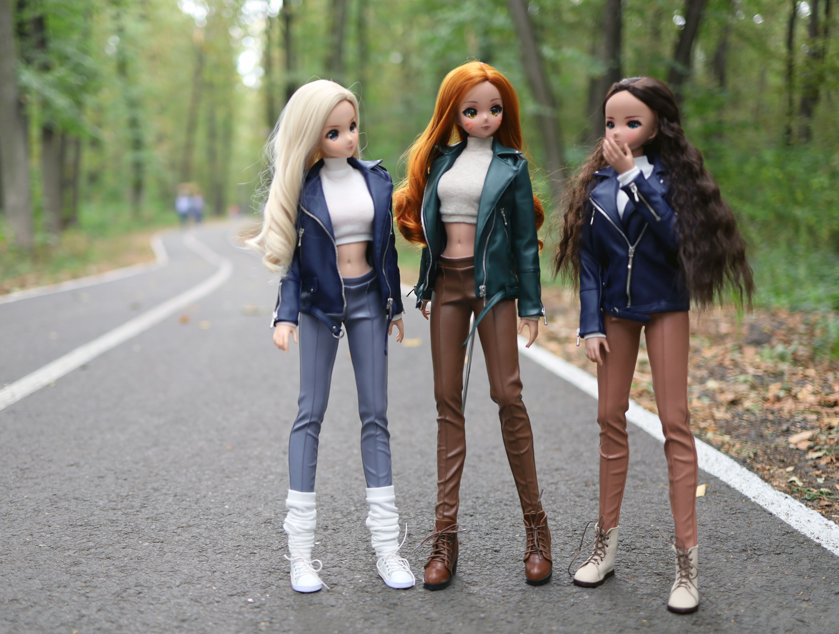 Eco-leather leggings for bjd 1/3 scale doll like Smart Doll