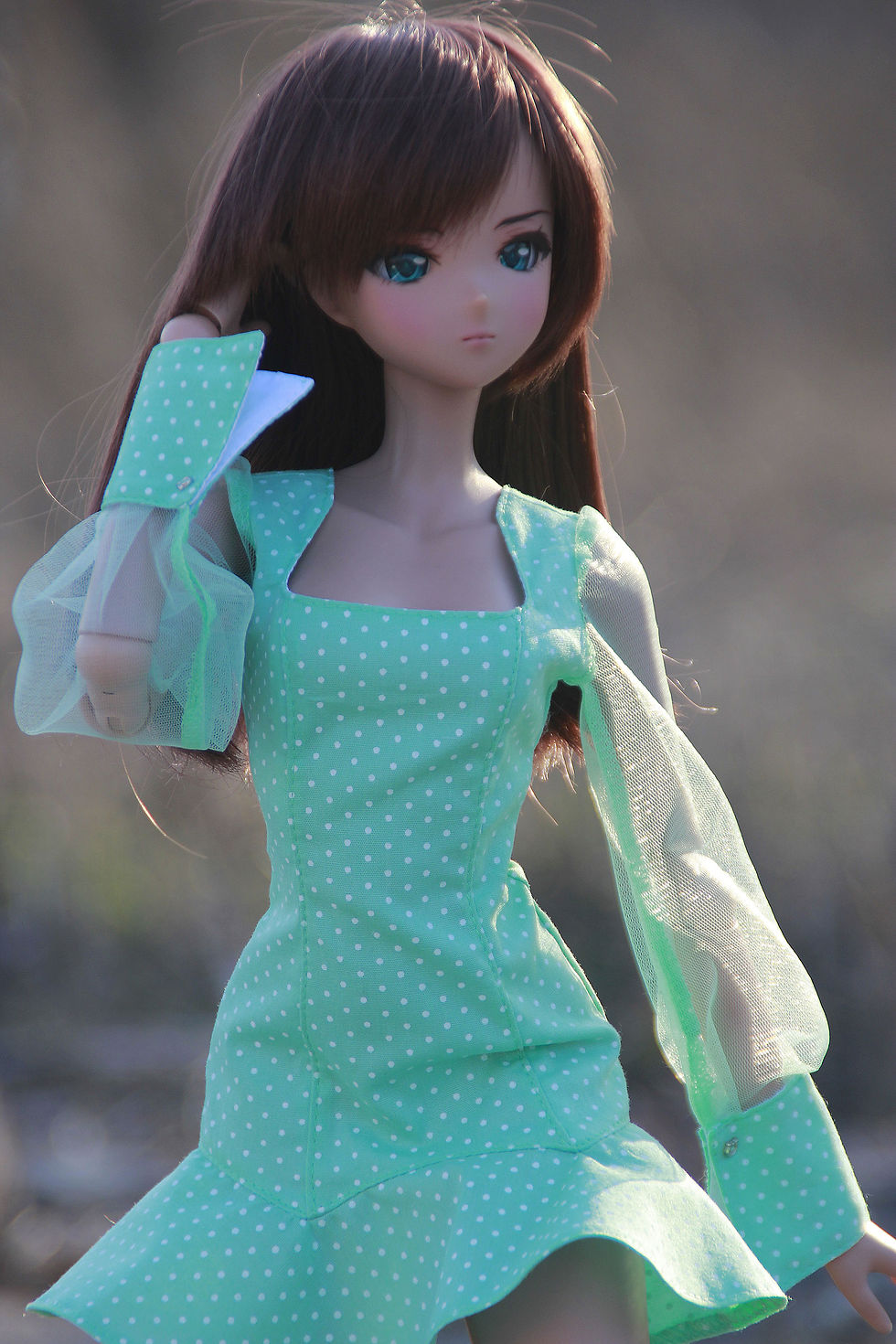 Thumbnail: Dress, (mint) for Smart Doll, 1/3, BJD SD13