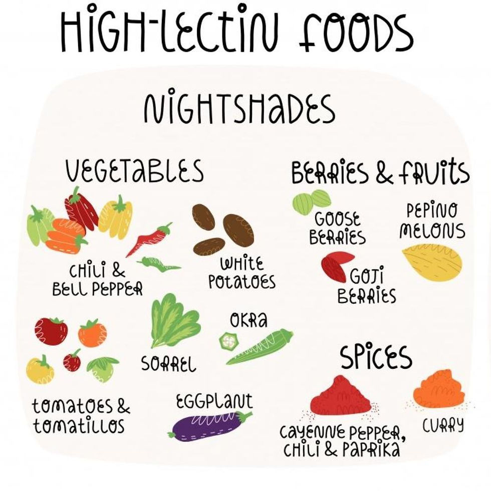 illustration of nightshade fruits and vegetables