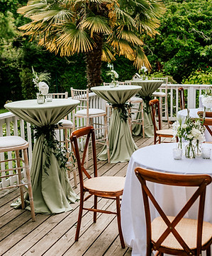 Garden Deck 3ft and sage green pods tabl