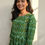 Thumbnail: Ikkat Cotton Green Dress