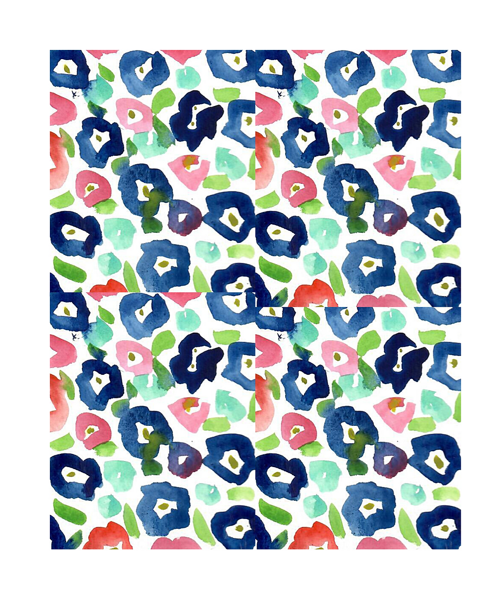 Thumbnail: Flower Frolic Print 12" by 10" print /art/ decor/ frame not included