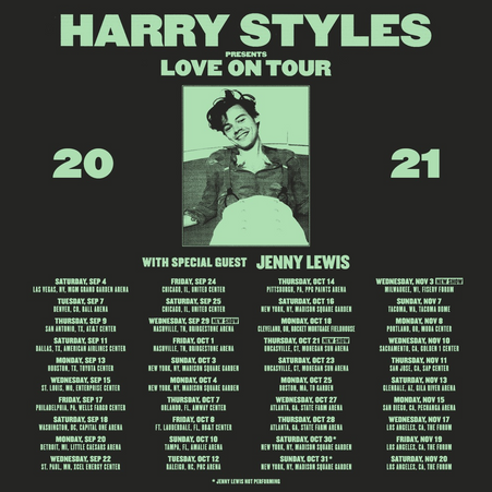 Harry Styles on his Announcement of the Love on Tour Dates
