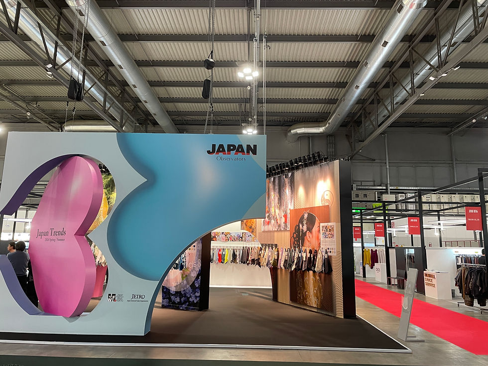 the exhibition area surrounding our booth