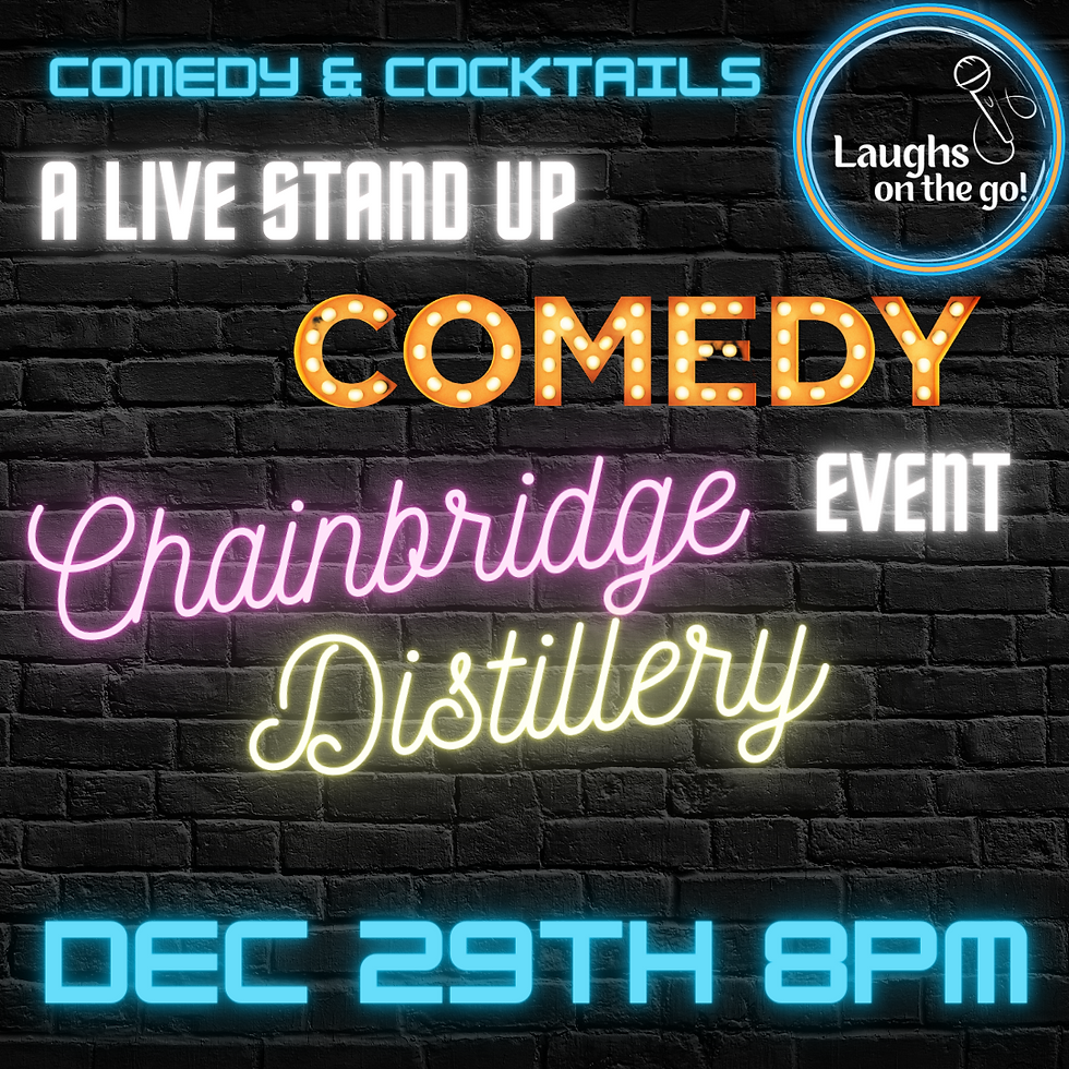 Comedy and Cocktails at ChainBridge Distillery presented by Laughs on the Go!
