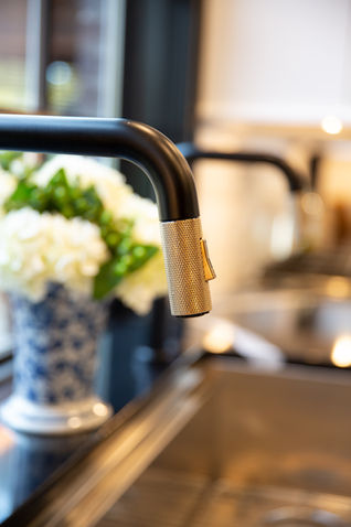 Kitchen faucet detail with modern finishes Wichita KS