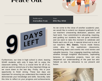 Shout Out & Peace Out