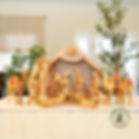 musical olive wood nativity set with camels