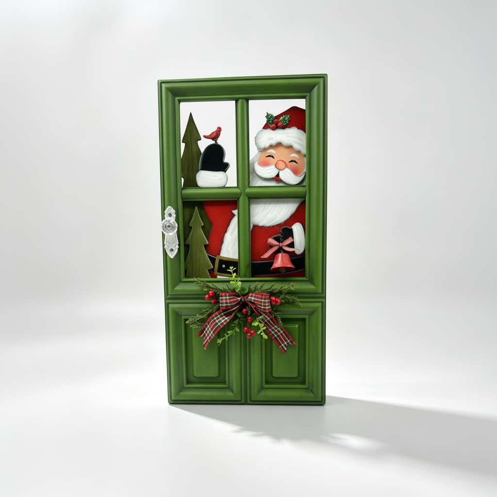 Green Christmas Snowman Door Wall Decor