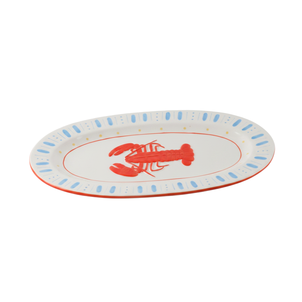 Lobster Coastal Oval Serving Plate