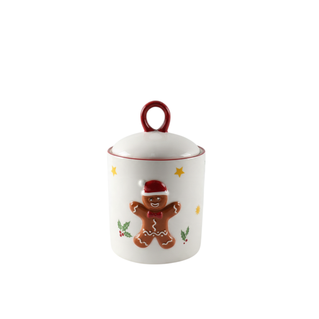 Gingerbread Ceramic Jar