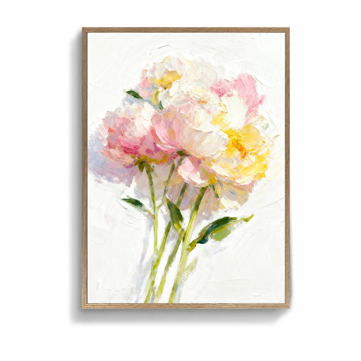 Blush Peony Bouquet Floral Wall Art