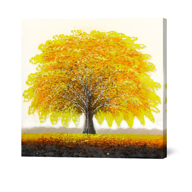 Golden Autumn Tree Canvas Wall Art