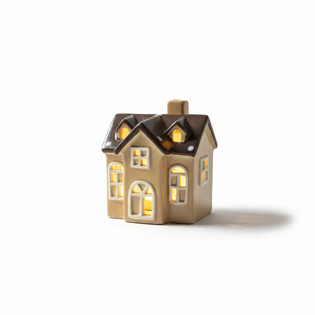 Light Up Ceramic House Decoration