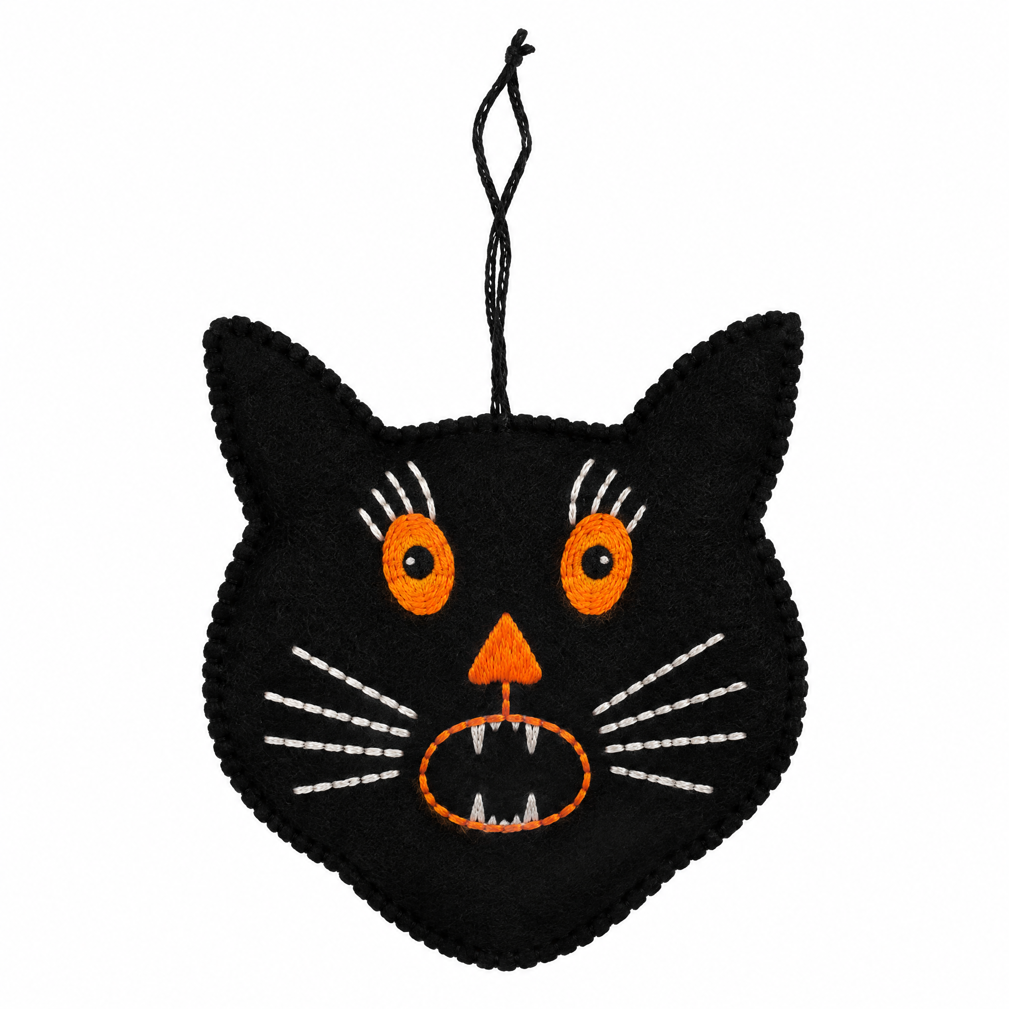 Halloween Black Cat Textile Hanging Decoration