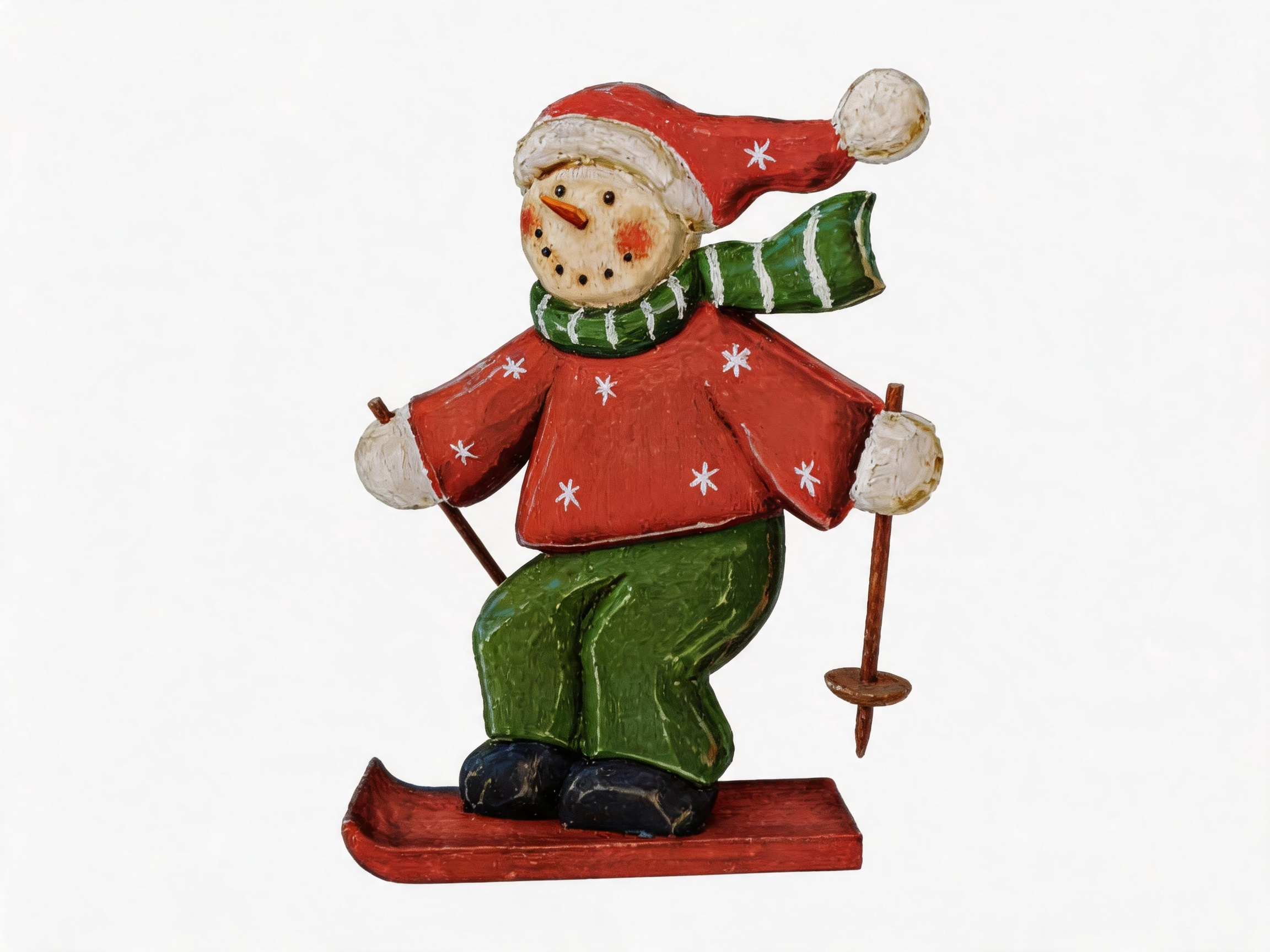 Skiing Snowman Tabletop Decoration