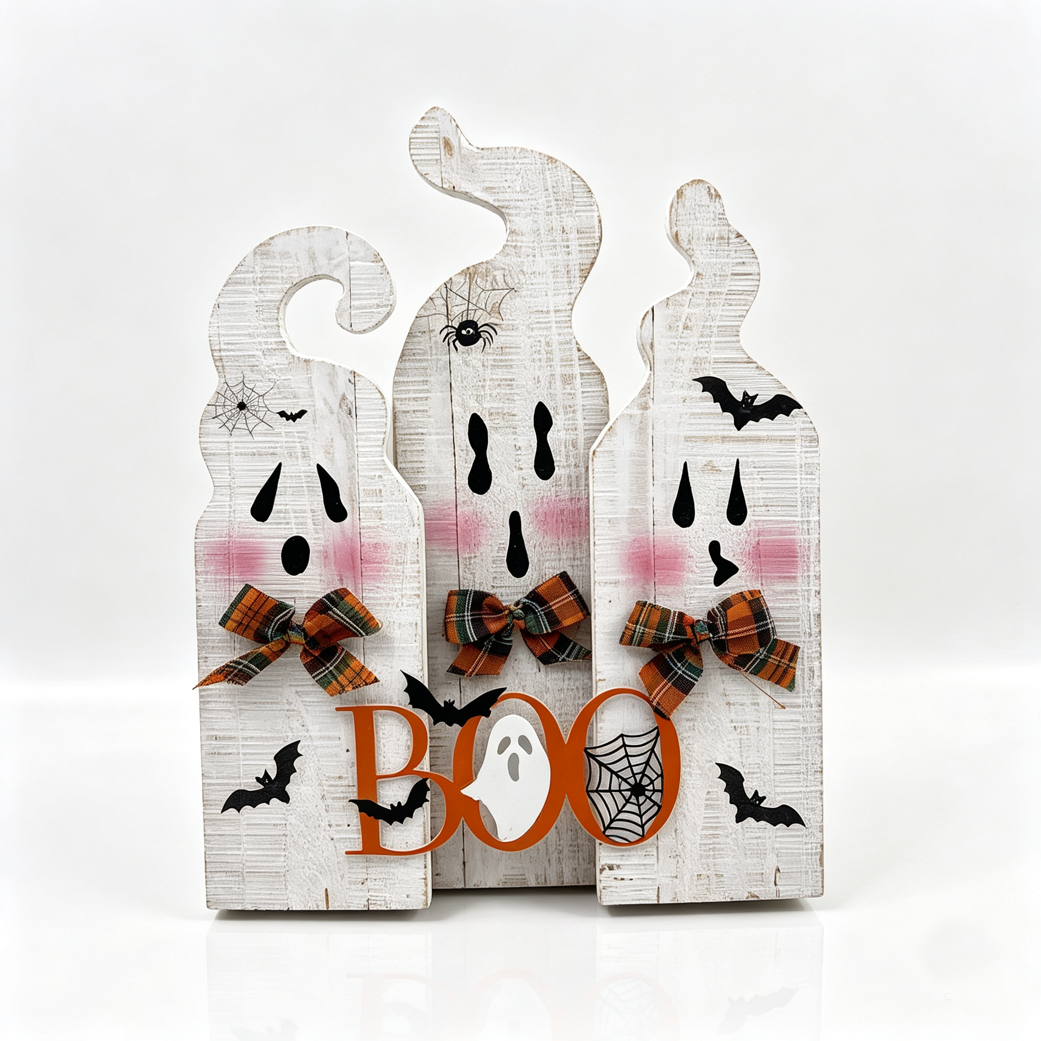 BOO Halloween Ghost Trio Table Decor