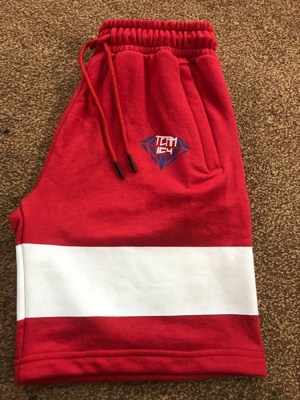 MENS RED TEAMICY SHORTS