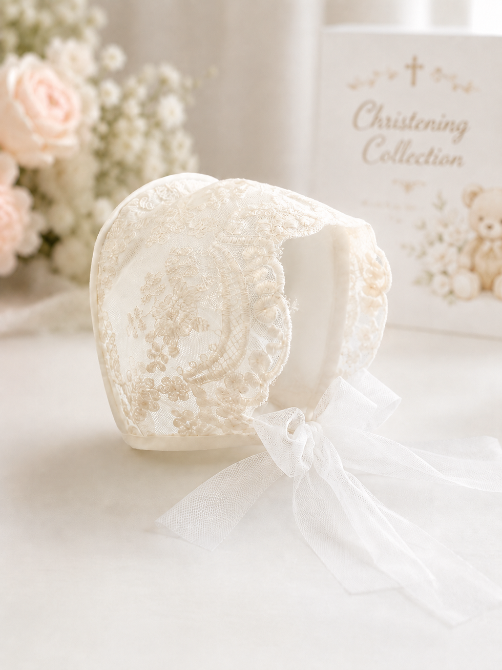 Thumbnail: Mimosines Christening Gown and Bonnet