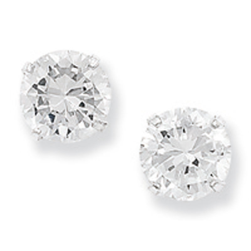 Sterling Silver CZ Stud Earring