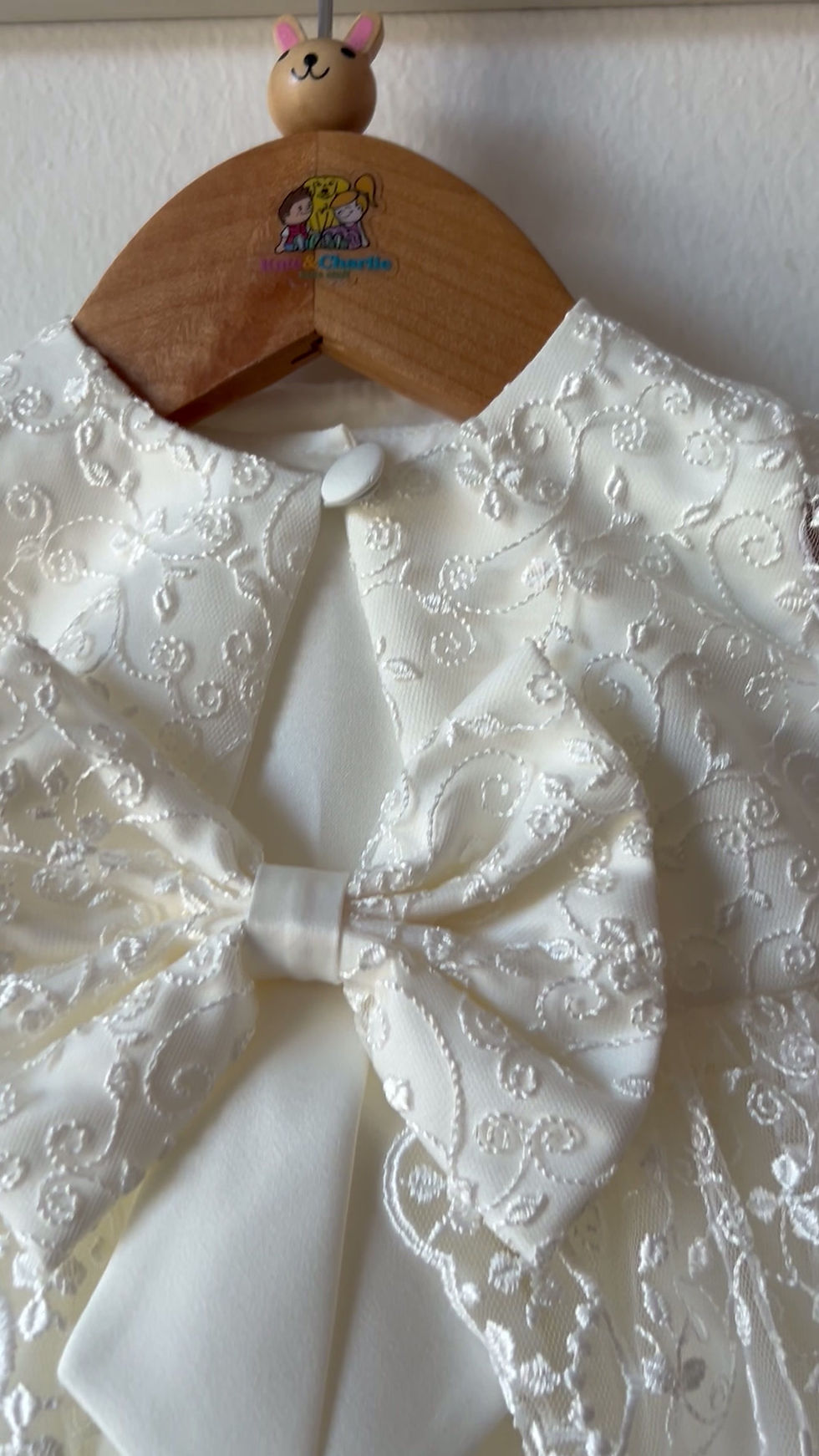 Thumbnail: Ivory Dress, Lace Coat and Headband