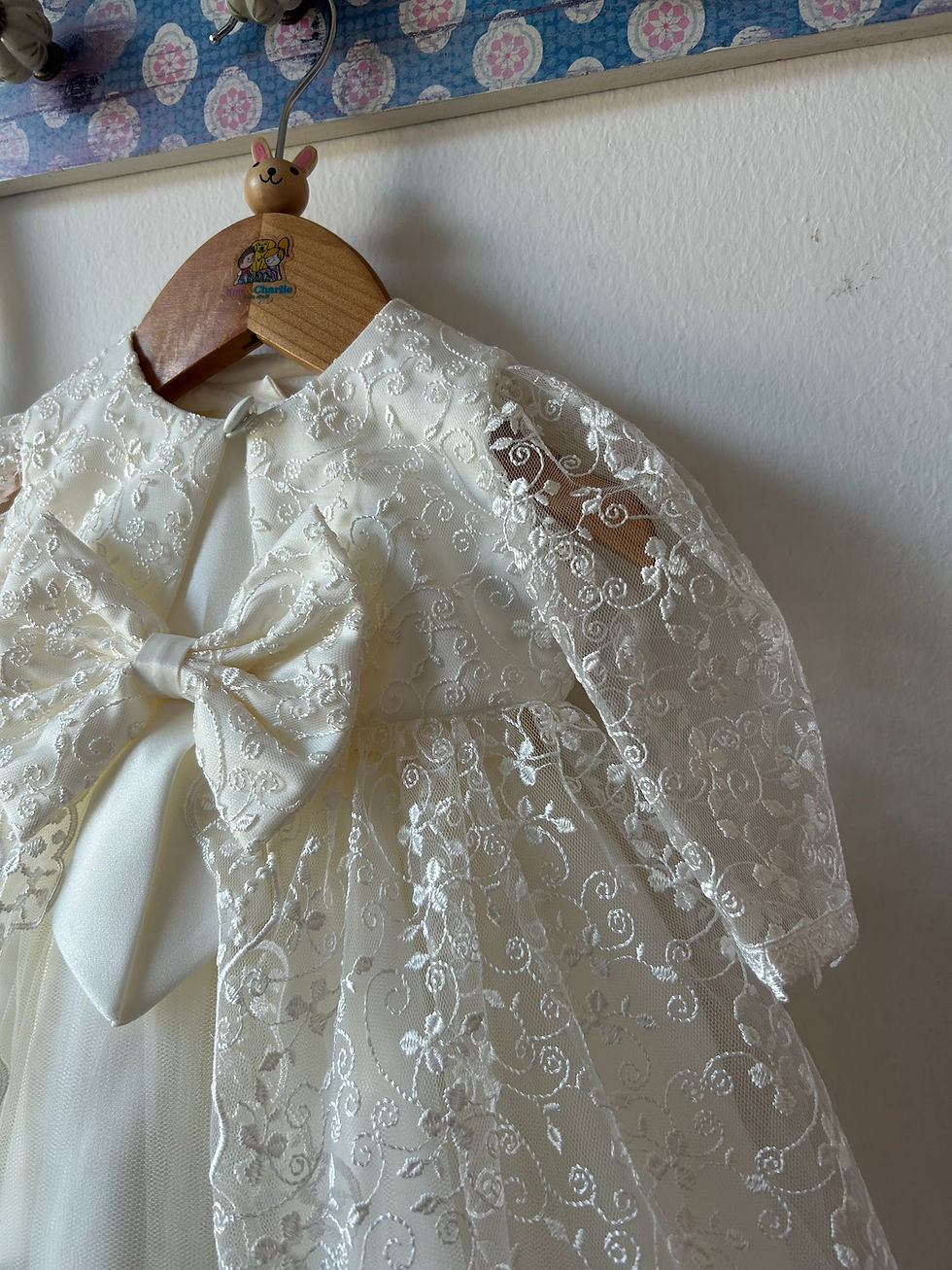 Thumbnail: Ivory Dress, Lace Coat and Headband