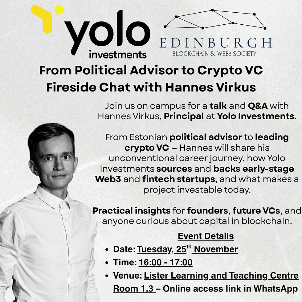 From Political Advisor to Crypto VC Fireside Chat with Hannes Virkus