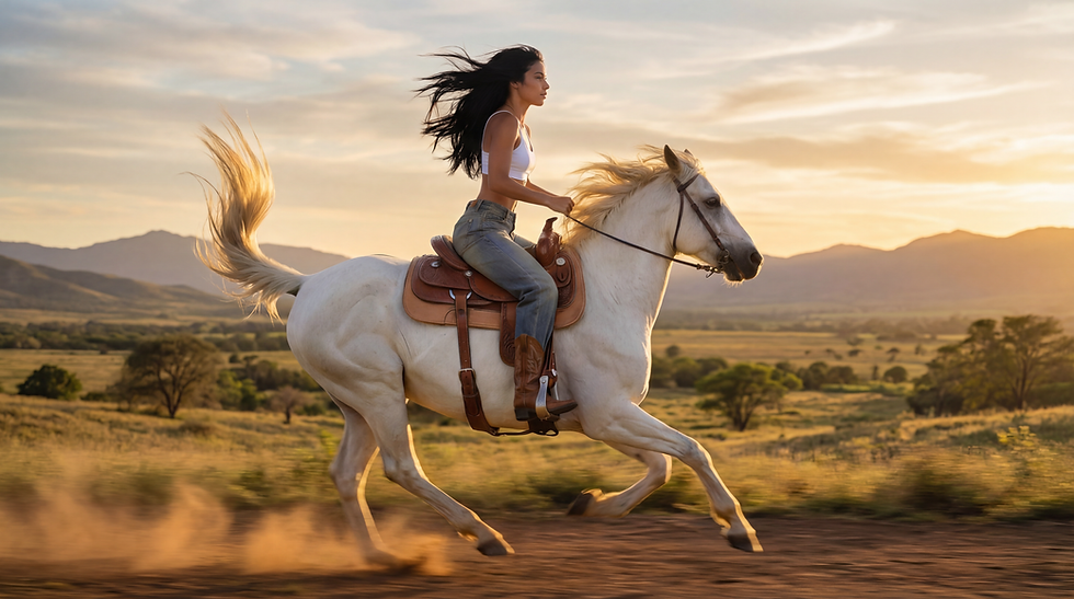 girl riding horse country sunrise.png