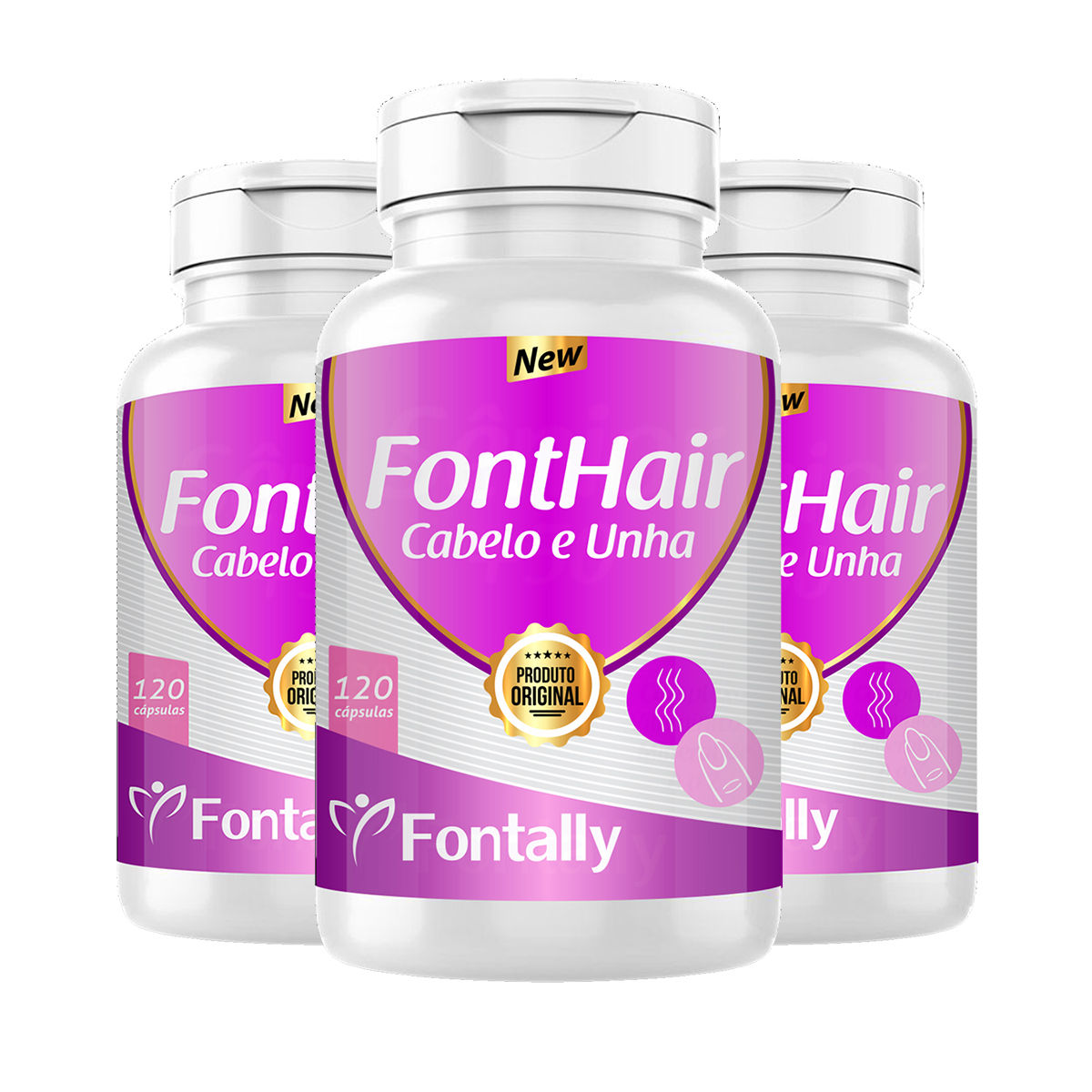 FontHair – Cabelo e unha – 120 cápsulas