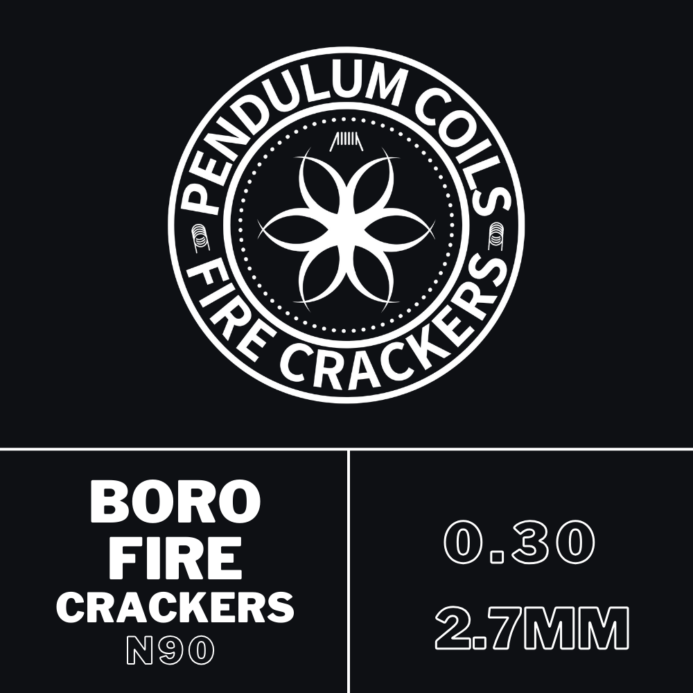Pendulum Coil's - BORO FIRECRACKERS 0.3x2.7mm 2pc's
