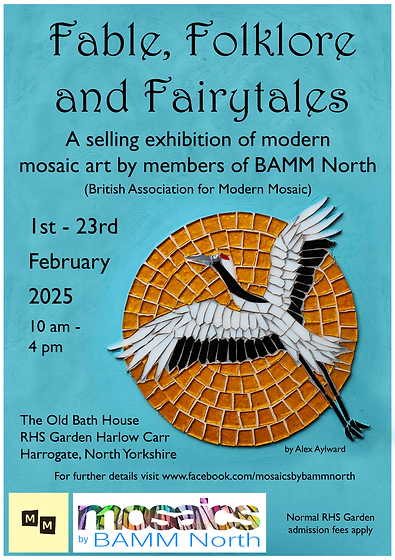 Poster for Fable, Folklore and Fairytales exhibition at RHS Garden Harlow Carr in February 2025