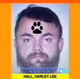 HARLEY LEE HALL, Culpeper County Animal Control Officer, arrested for choking a small elderly dog