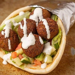 Falafel gyro on pita