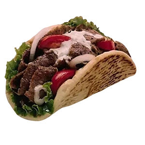 Lamb gyro on pita