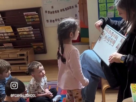 Preschooler taking attendance and learning independence, confidence and leadership