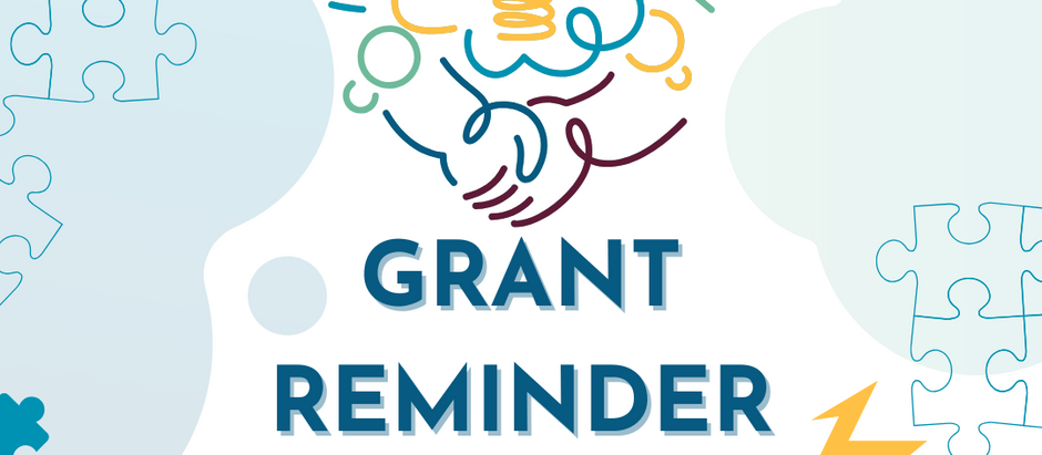 Grant reminder: deadline September 19, 2025. Features handshake, lightbulb, puzzle pieces, and North Kitsap Schools Foundation logo.