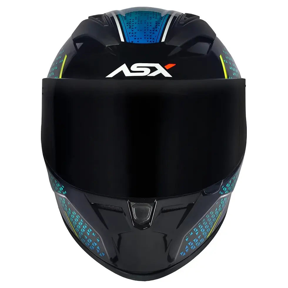 Miniatura: CAPACETE ASX CITY STORM BRILHO PRETO/TIFANNY/AMARELO