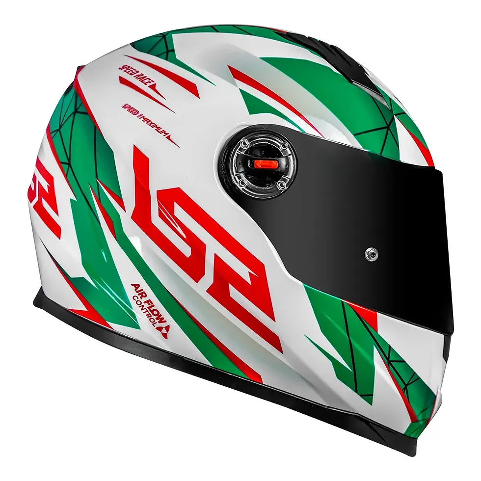 CAPACETE LS2 FF358 CLASSIC DRAZE BRANCO VERDE