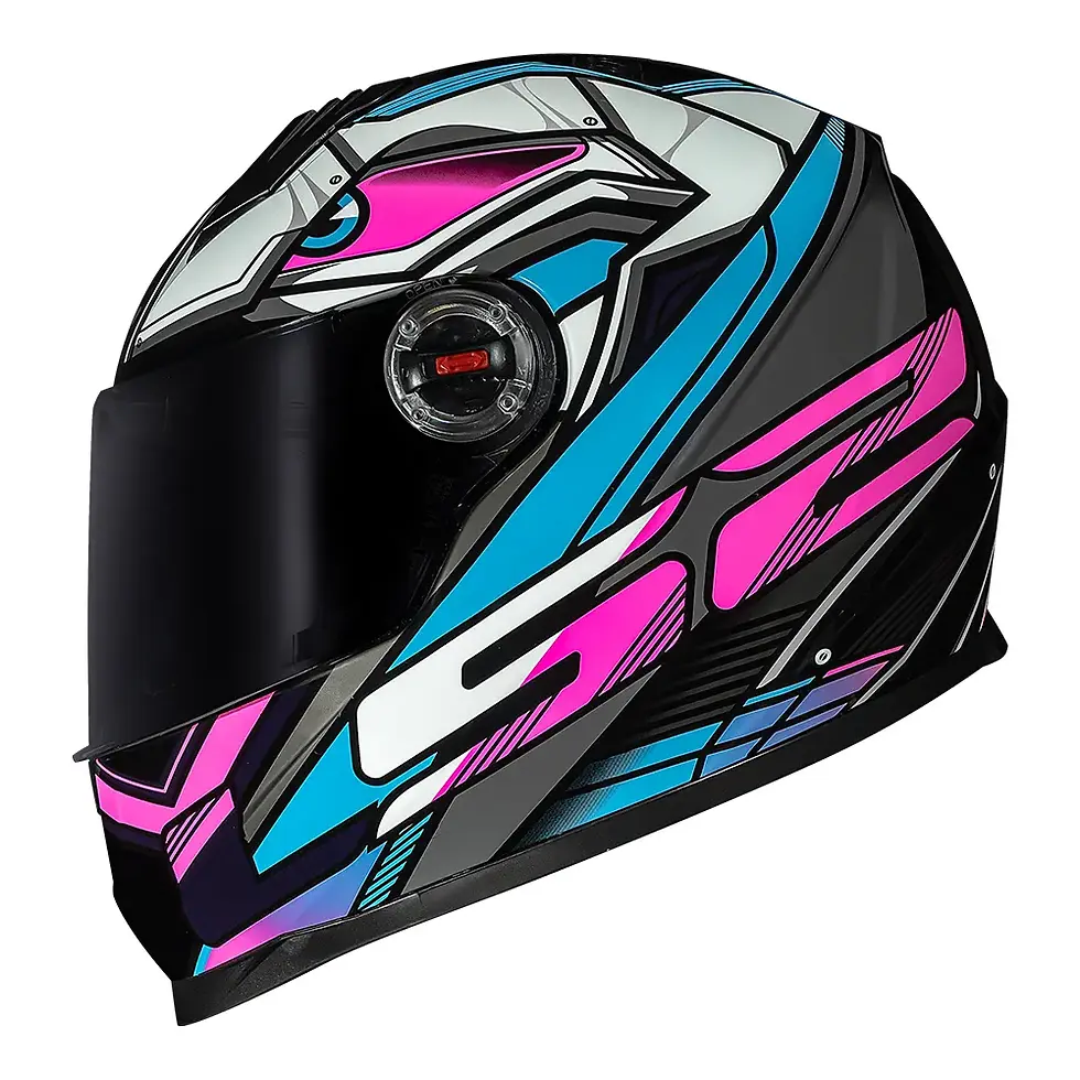 Miniatura: CAPACETE LS2 FF358 CLASSIC XDRON CYAN ROSA