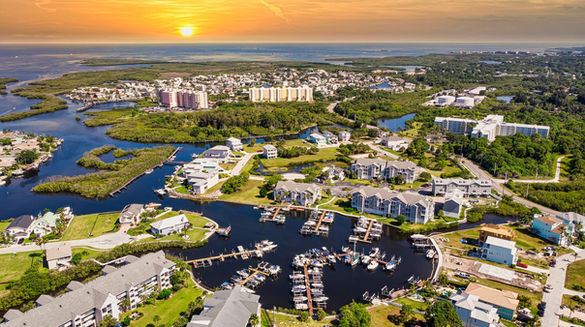 Edited HDR Real Estate Aerial Boat Dock